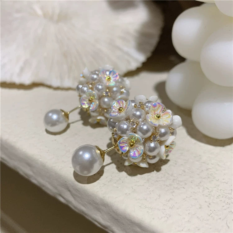 フラワーパール スプリング ピアス【355】