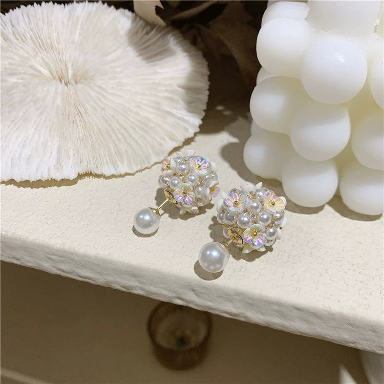 フラワーパール スプリング ピアス【355】